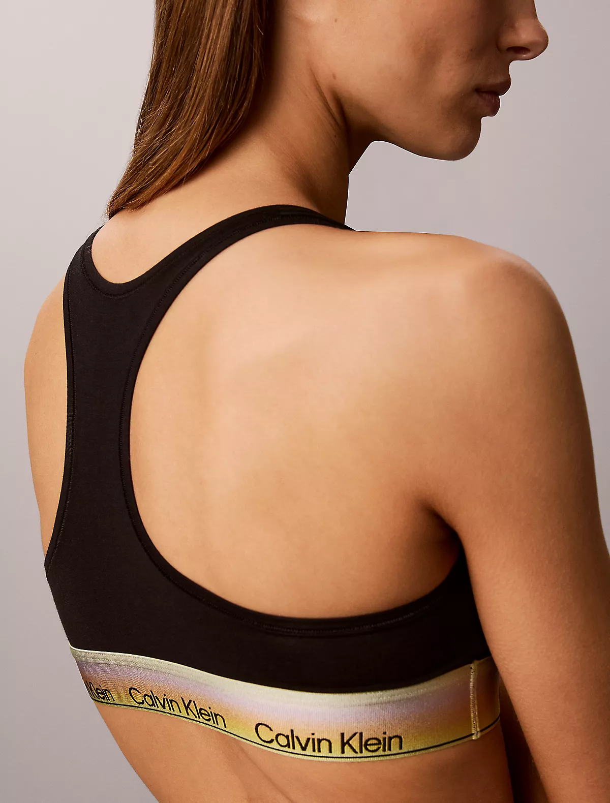 Calvin Klein Calvin Klein Kadın Logo Detaylı Elastik Bel Bantlı Pamuklu Siyah Bralet LV00QF8857-UB1
