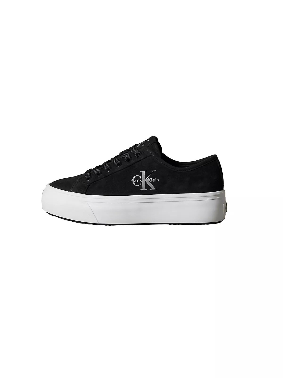 Calvin Klein Calvin Klein Kadın Logo Detaylı Rahat ve Yüksek Tabanlı Siyah Sneaker HW0HW03088-BEH