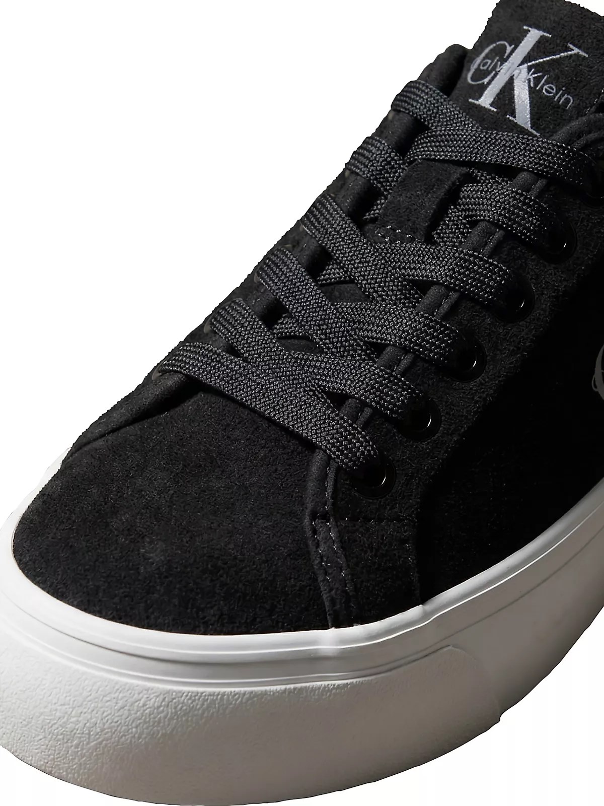 Calvin Klein Calvin Klein Kadın Logo Detaylı Rahat ve Yüksek Tabanlı Siyah Sneaker HW0HW03088-BEH