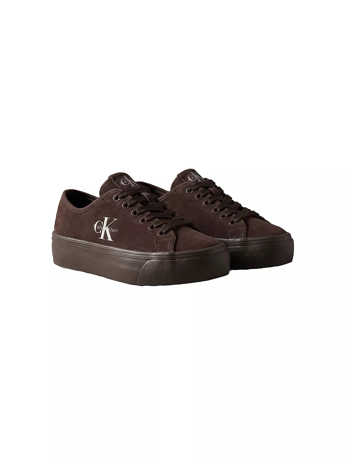 Calvin Klein Calvin Klein Kadın Logo Detaylı Rahat ve Yüksek Tabanlı Kahverengi Sneaker HW0HW03088-VH2