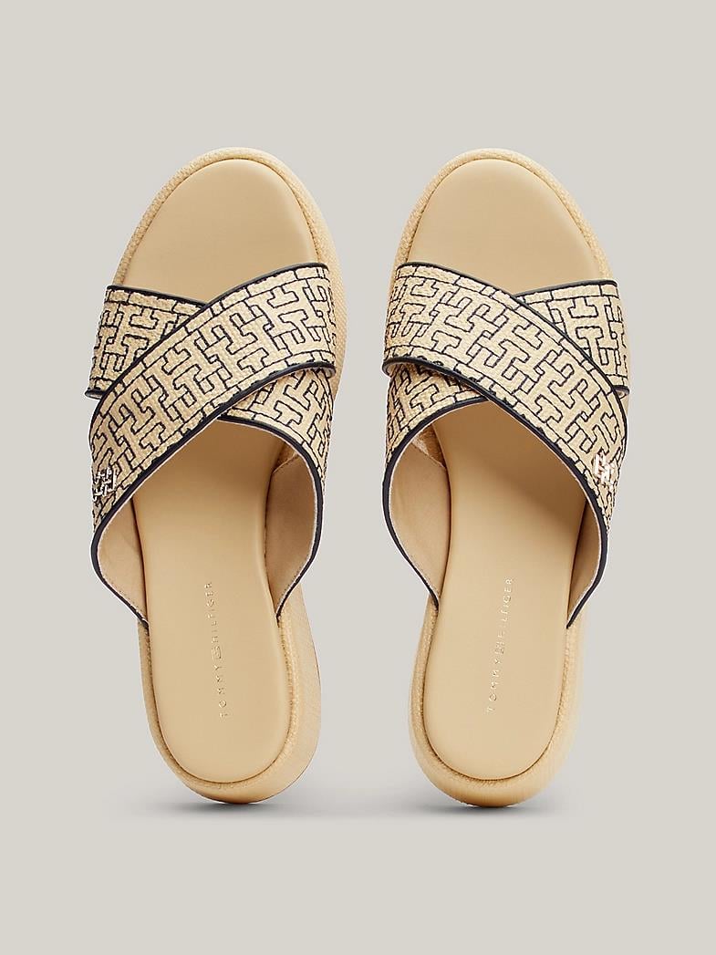 Calvin Klein Calvin Kleın Kadın Logolu Rahat Günlük Bej Sandalet FW0FW07895-0F4