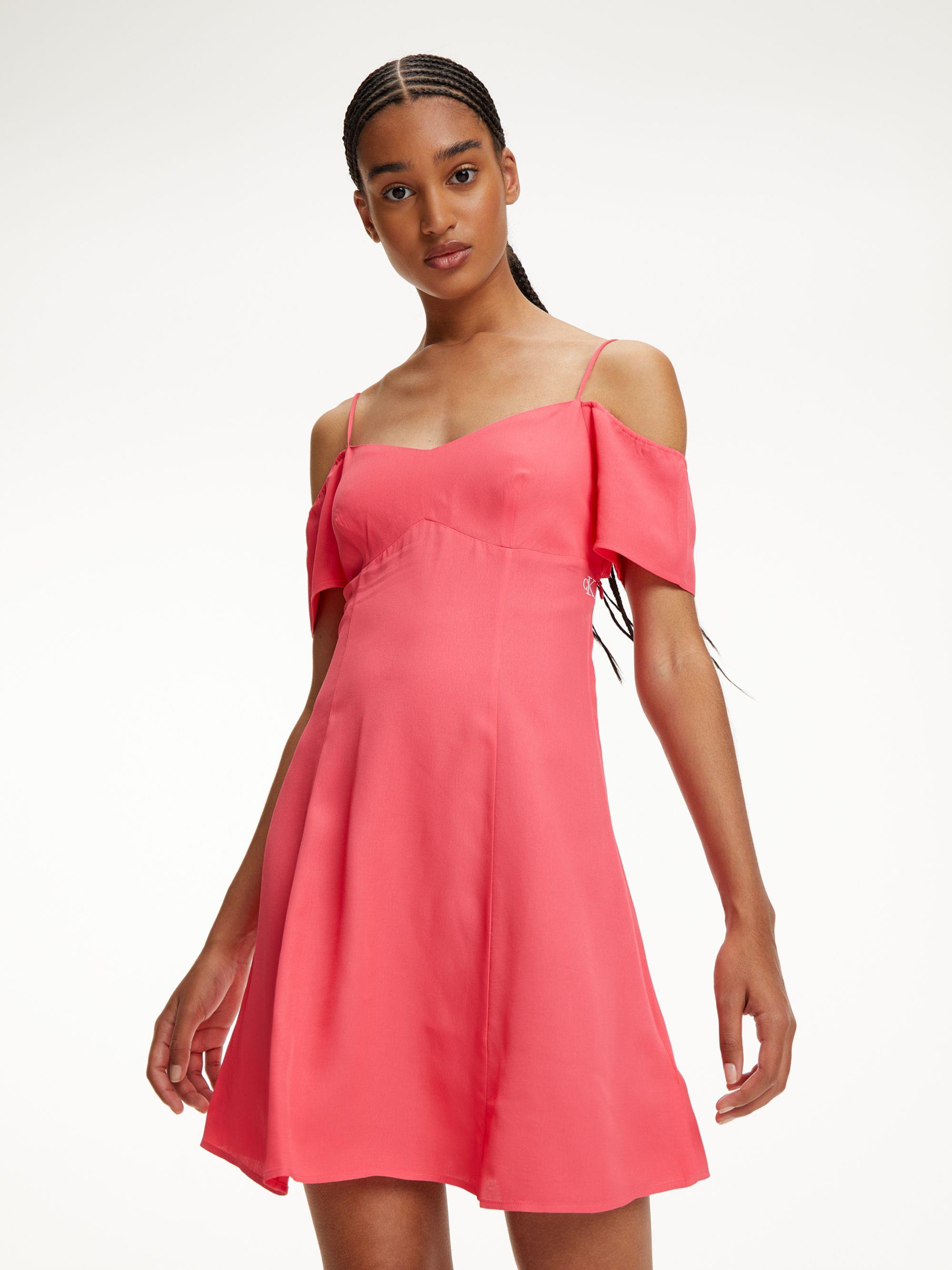 Calvin Klein Calvin Kleın Kadın Logolu Rahat Günlük Pembe Elbise J20J221073-XI1