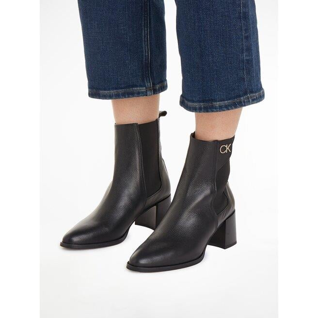 Calvin Klein Calvin Kleın Kadın Marka Logolu Düz Taban Kaydırmaz Günlük Kullanım Siyah Bot & Bootie HW0HW01814-BEH