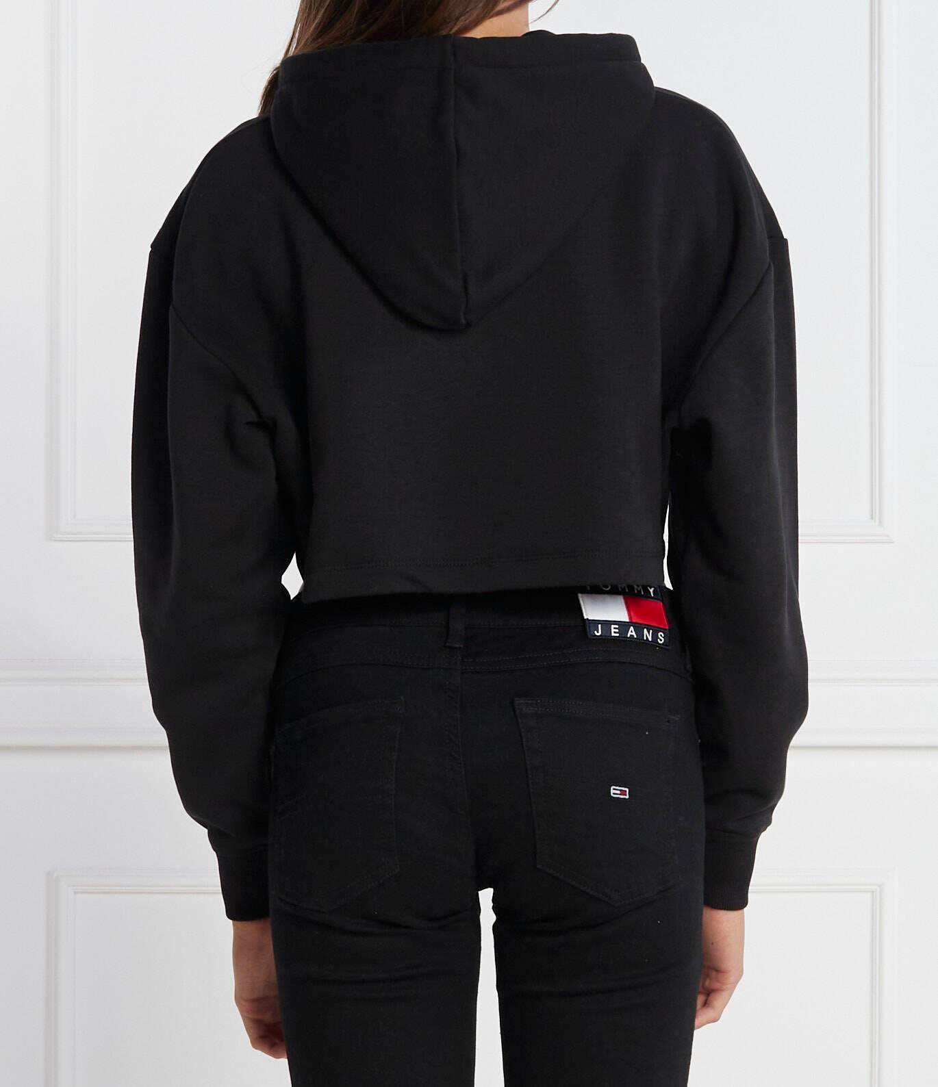Calvin Klein Calvin Kleın Kadın Marka Logolu Uzun Kollu Rahat Siyah Sweatshirt J20J221945-BEH