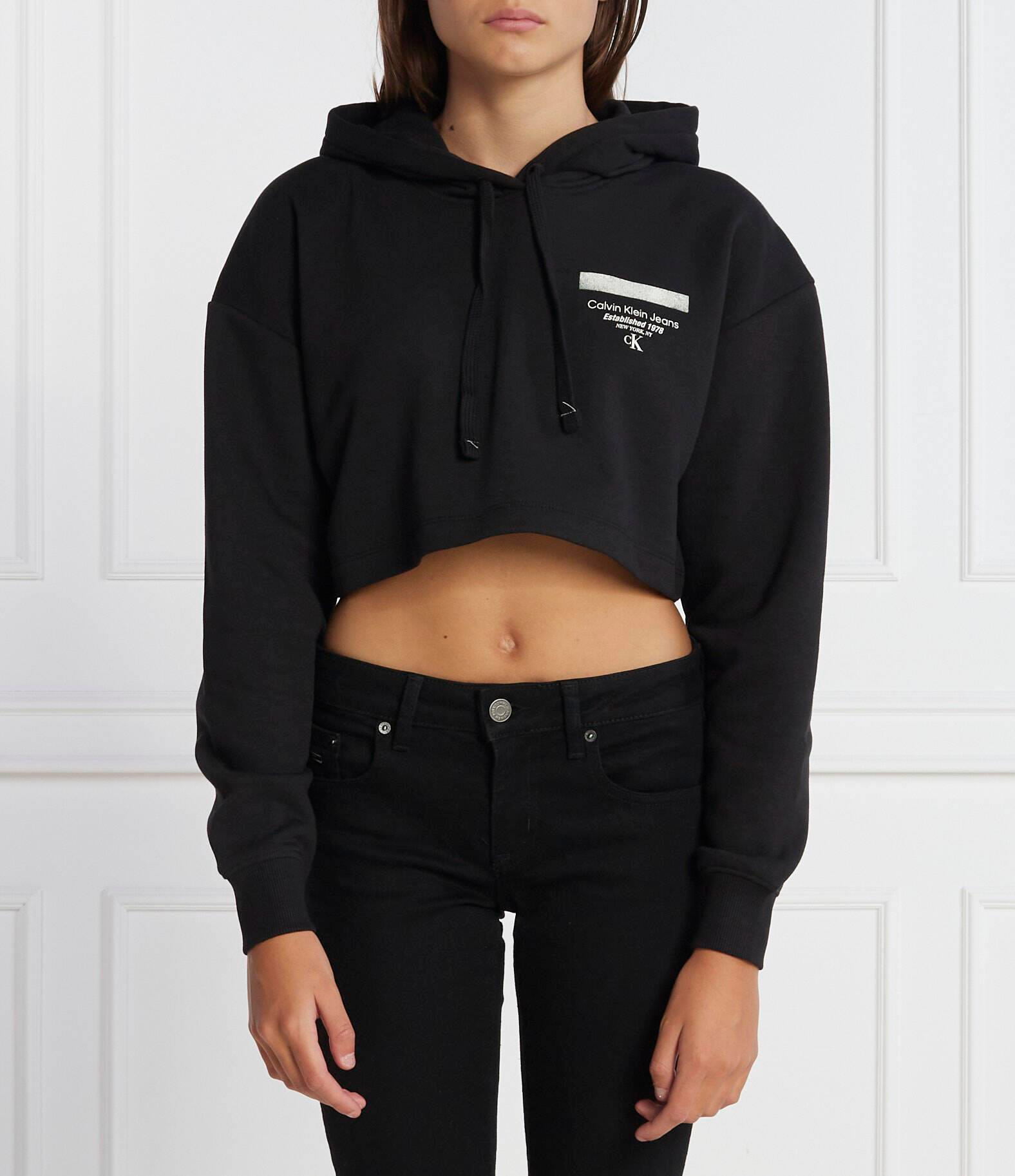 Calvin Klein Calvin Kleın Kadın Marka Logolu Uzun Kollu Rahat Siyah Sweatshirt J20J221945-BEH