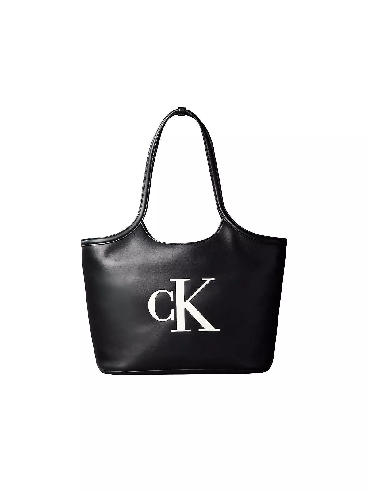 Calvin Klein Calvin Klein Kadın Marka Logolu Düz Deri Kısa Askılı Siyah Çanta LV04F3562G-3L2
