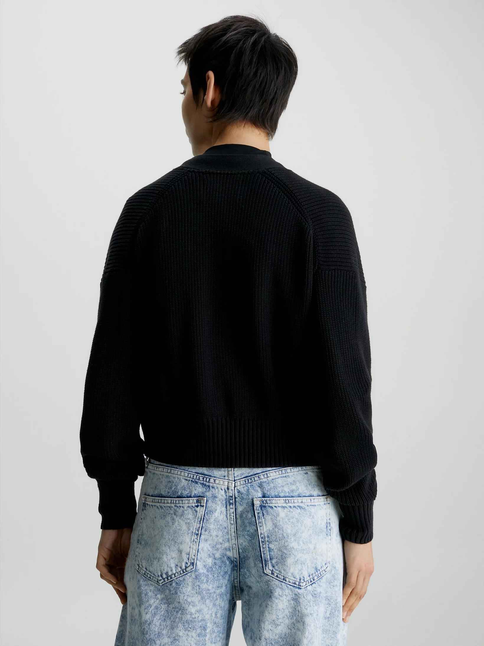 Calvin Klein Calvin Kleın Kadın Marka Logolu Uzun Kollu Rahat Siyah1 Kazak J20J221973-BEH