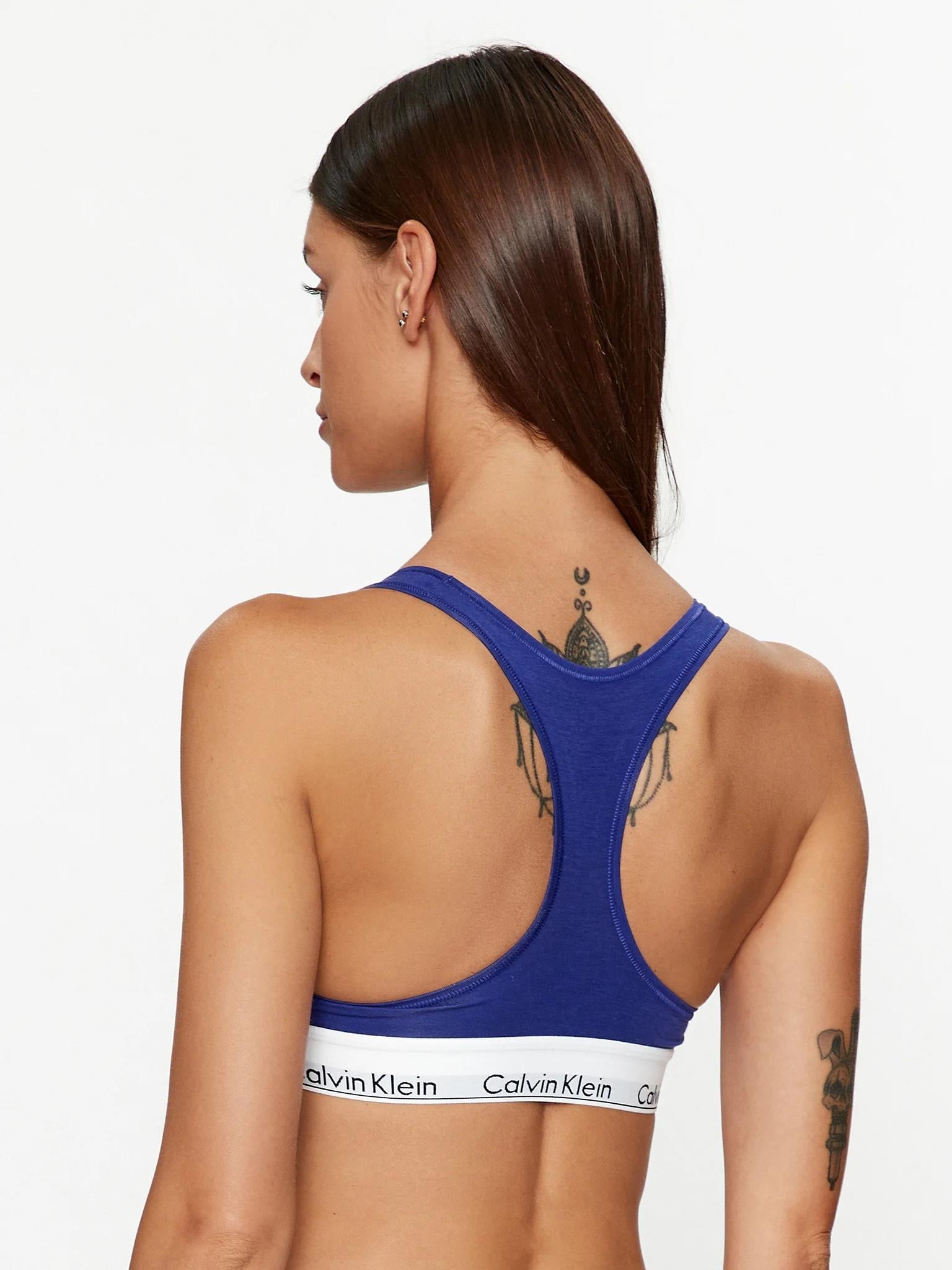 Calvin Klein Calvin Kleın Kadın Marka Logolu Askılı Spor Giyim Günlük Lacivert Büstiyer 0000F3785E-FPT