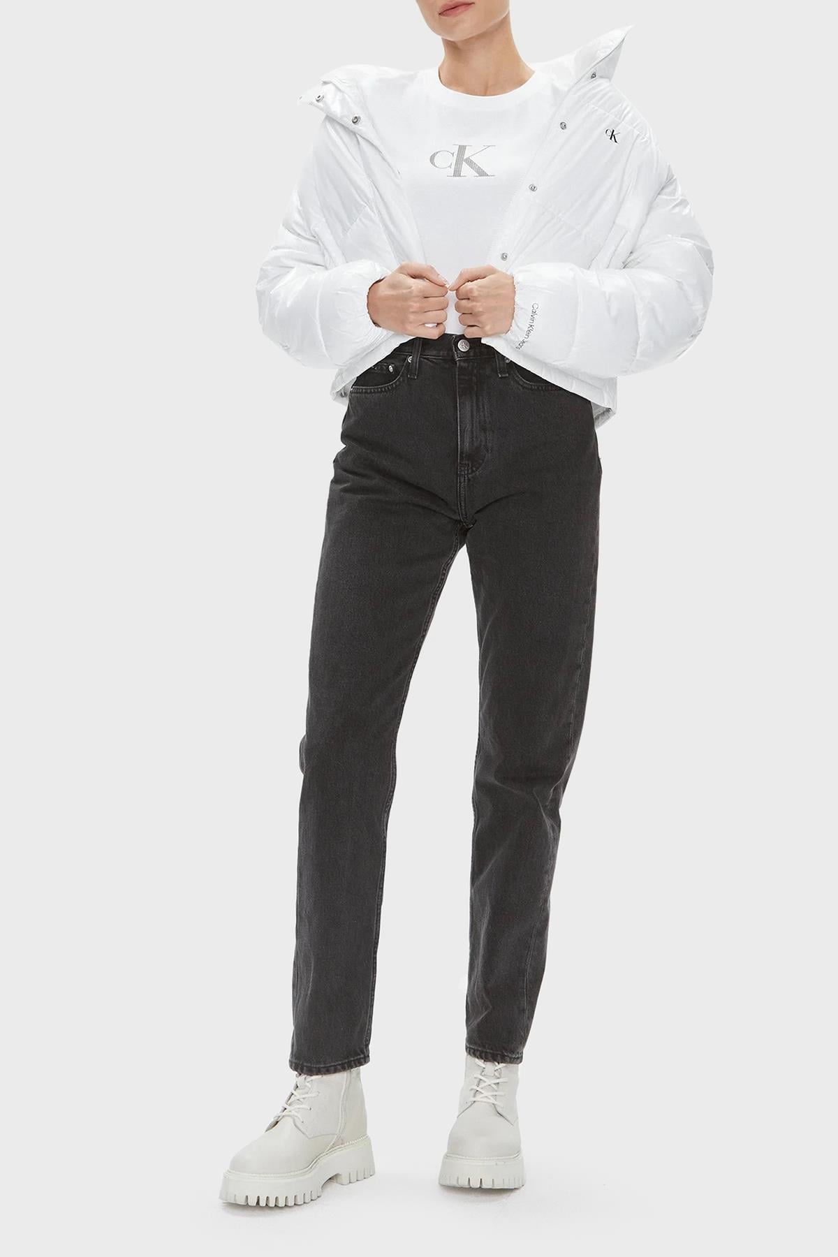 Calvin Klein Calvin Kleın Kadın Marka Logolu Pamuklu Günlük Kullanım Beyaz T-Shirt J20J222961-YAF