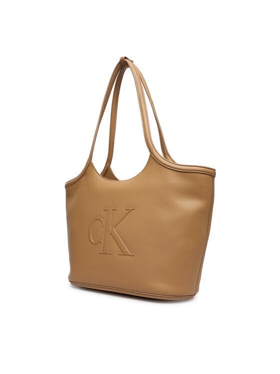 Calvin Klein Calvin Klein Kadın Marka Logolu Düz Deri Kısa Askılı Kahverengi1 Çanta LV04F3562G-RAJ
