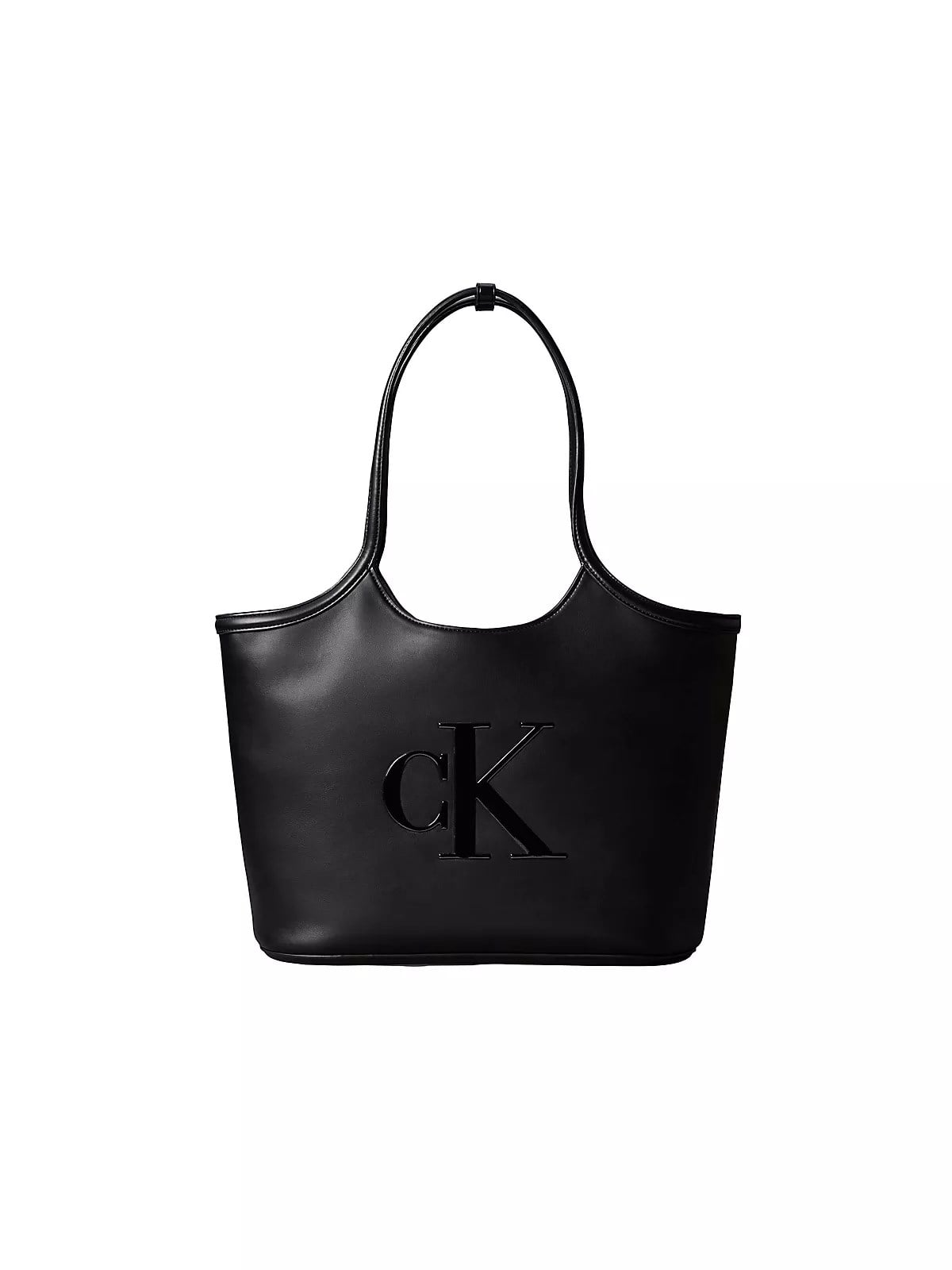 Calvin Klein Calvin Klein Kadın Marka Logolu Düz Deri Kısa Askılı Siyah Çanta LV04F3562G-UB1