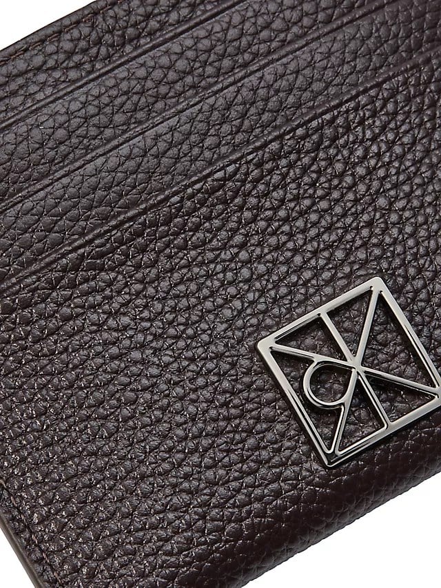 Calvin Klein Calvin Klein Kadın Metalik CK Logolu Hakiki Deri Kahverengi Kartlık LV04F1119G-BAL