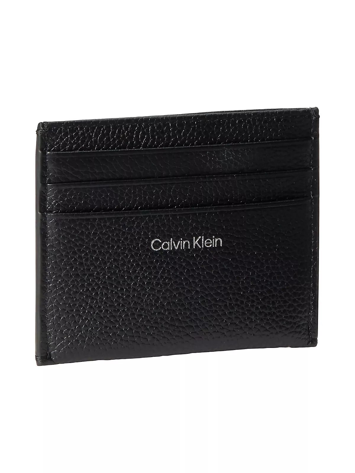 Calvin Klein Calvin Klein Kadın Metalik CK Logolu Hakiki Deri Siyah Kartlık LV04F1119G-UB1