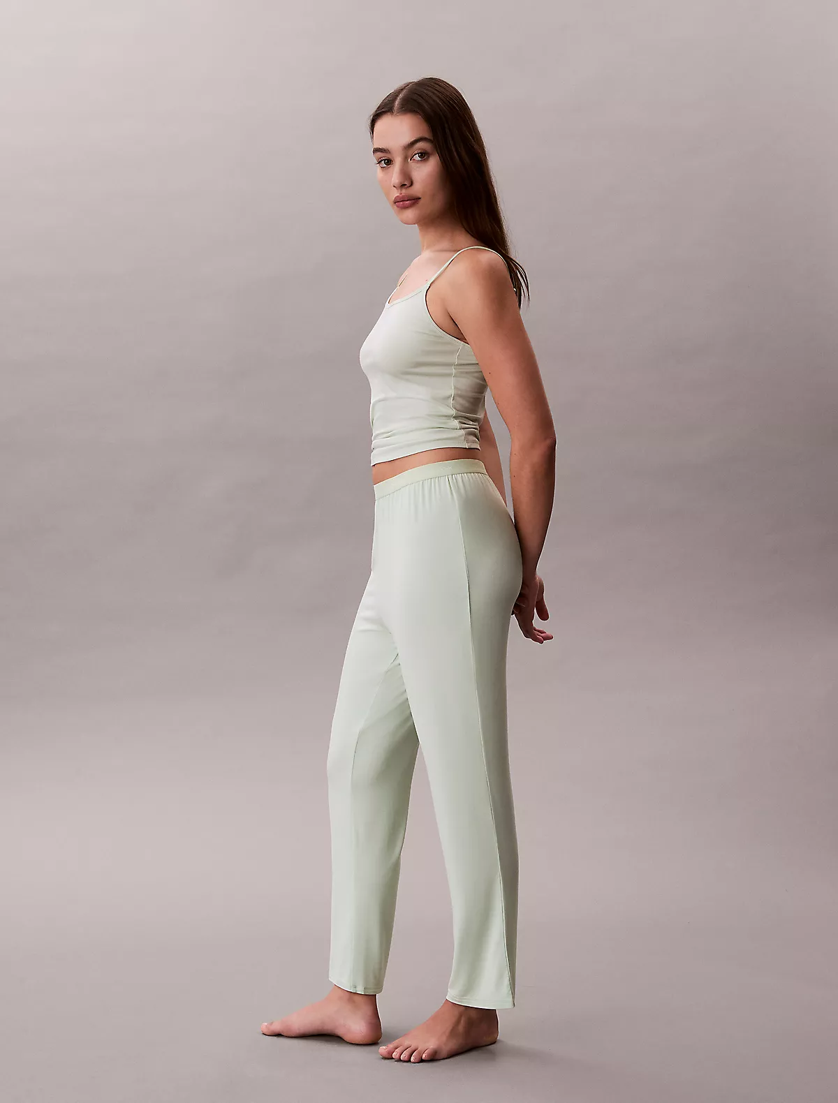 Calvin Klein Calvin Klein Kadın Normal Kalıp Beli Lastikli Esnek Modal Kumaşlı Yeşil Pijama Altı 000QS7285E-492