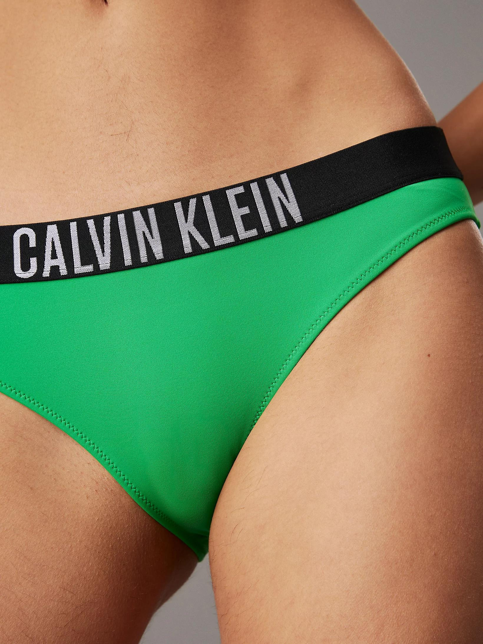 Calvin Klein Calvin Klein Kadın Normal ve Elastik Bel Bantlı Astarlı Yeşil Bikini Altı KW0KW02856-L1X