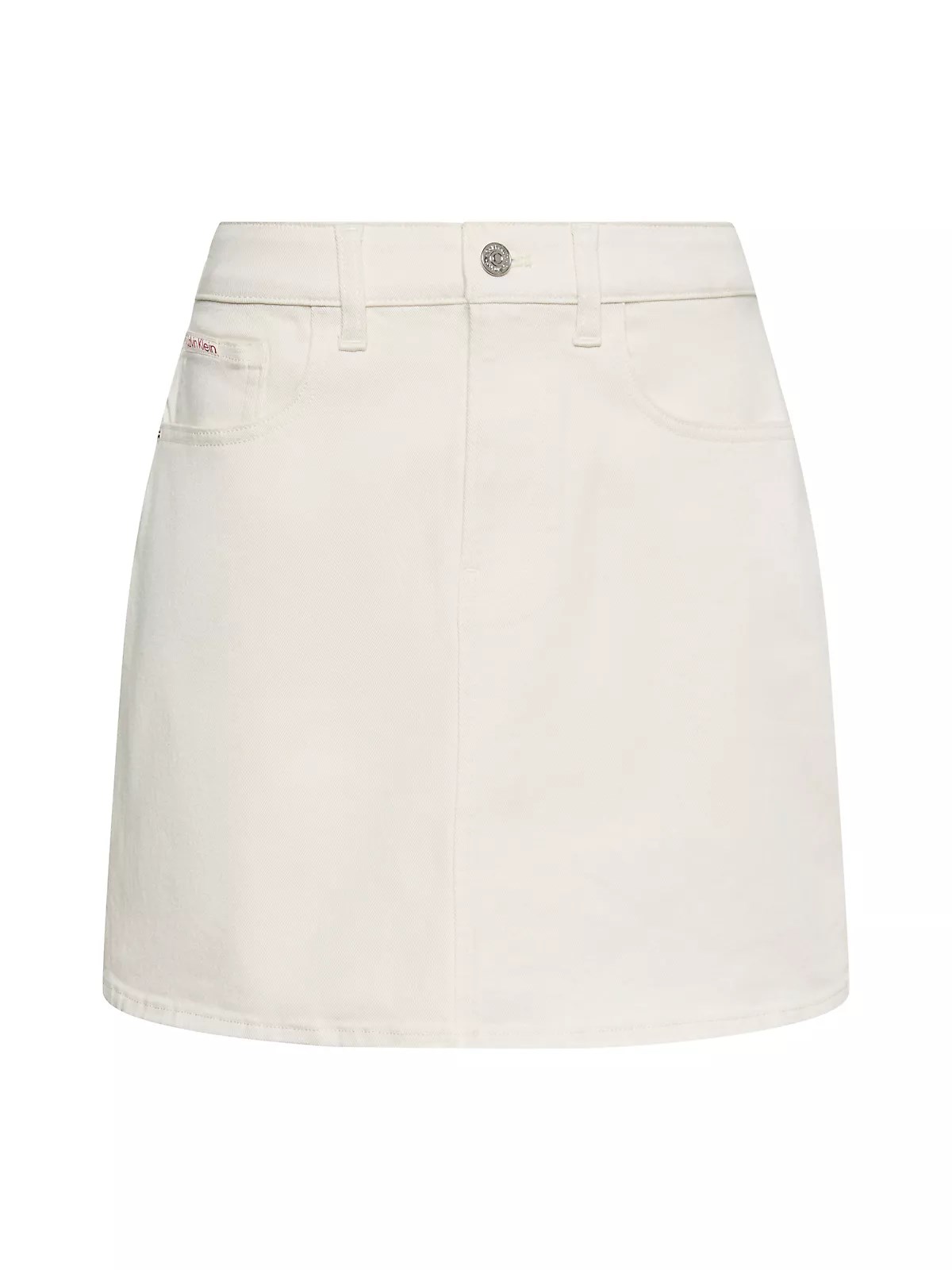 Calvin Klein Calvin Klein Kadın Normal Bel Mini Kot Beyaz Etek LV047G634G-YAS