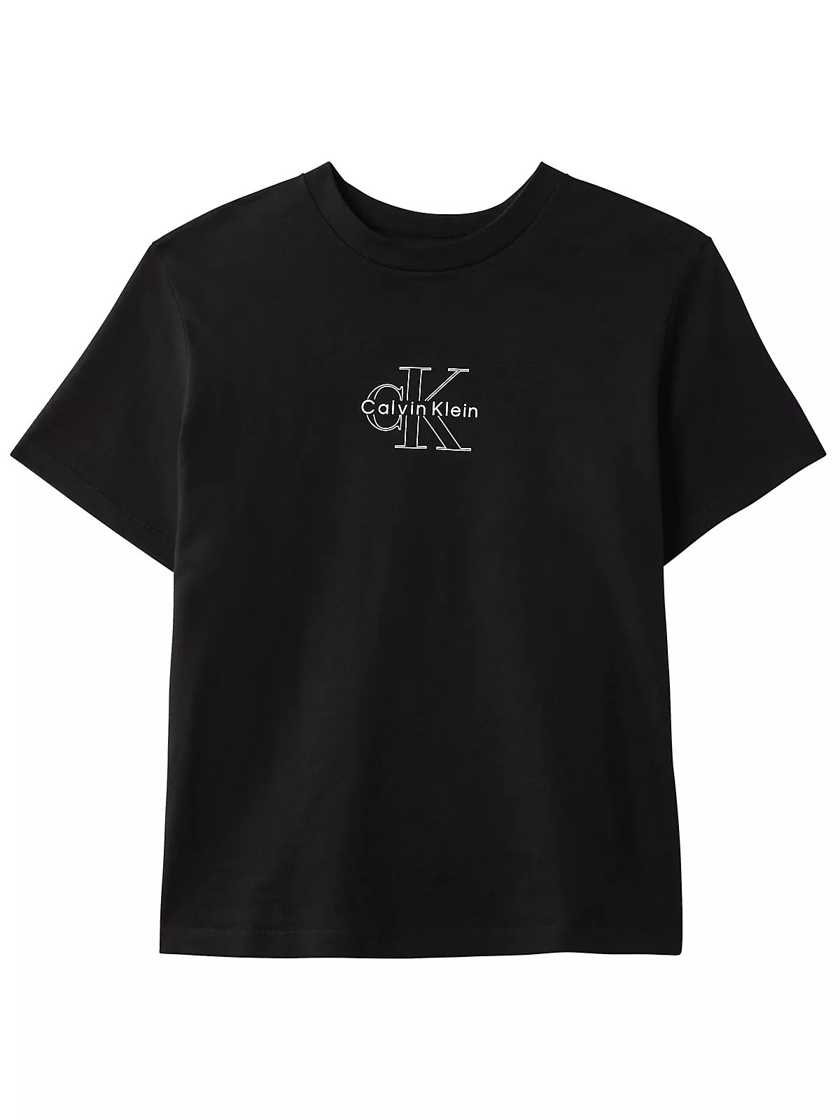 Calvin Klein Calvin Klein Kadın Normal Kesim Pamuklu Yuvarlak Yakalı CK Logo Baskılı Kısa Kollu Siyah T-Shirt LV047G831G-UB1