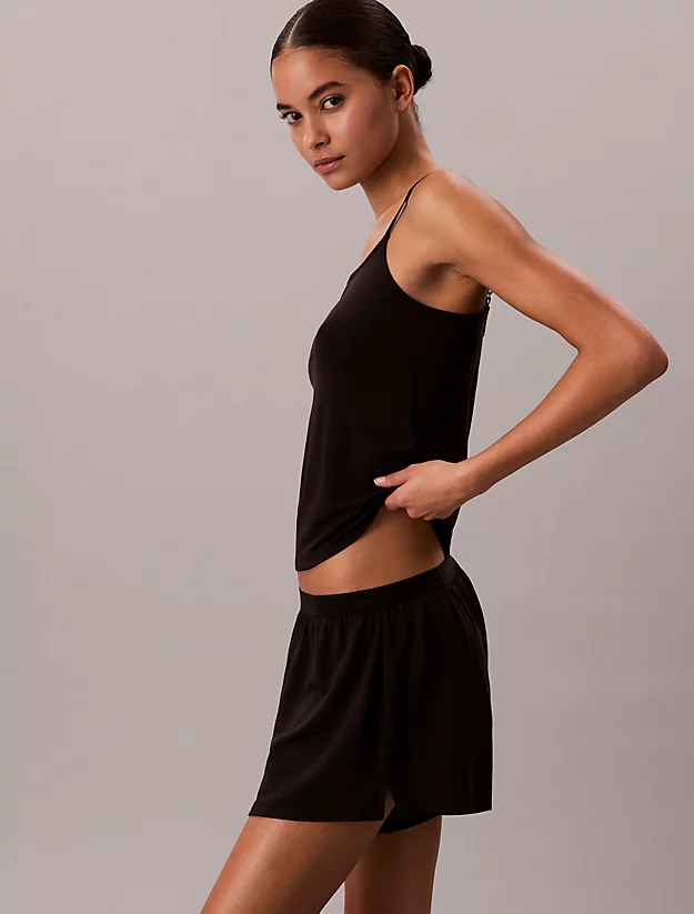 Calvin Klein Calvin Klein Kadın Normal Kesim Askılı Sırt Detaylı Siyah Pijama Üstü LV00QS7613-UB1