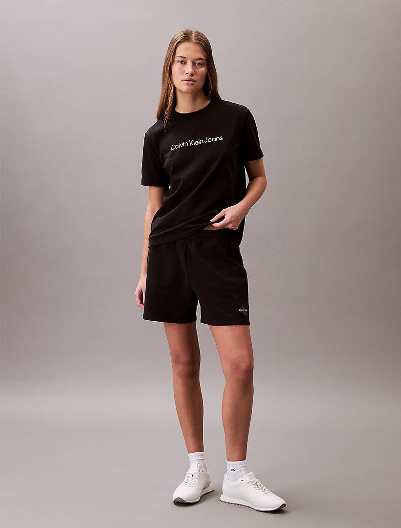 Calvin Klein Calvin Klein Kadın Normal Kalıp Elastik Bel Bantlı Yüksek Bel Monogram Logolu Siyah Şort LV047B271G-UB1