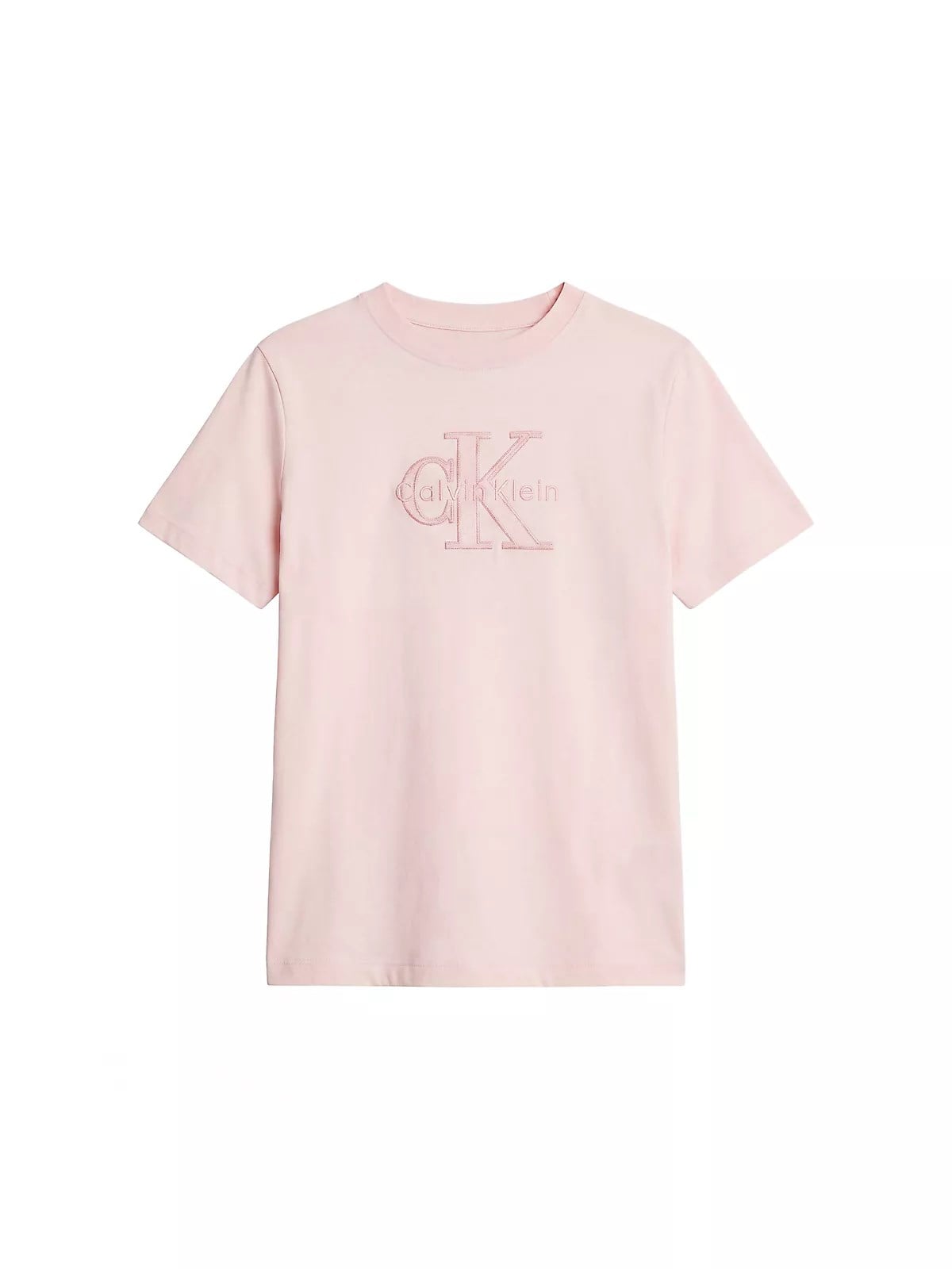 Calvin Klein Calvin Klein Kadın Normal Kesim Logo İşlemeli Pamuklu Yuvarlak Yakalı Kısa Kollu Pembe T-Shirt LV047G829G-VG3