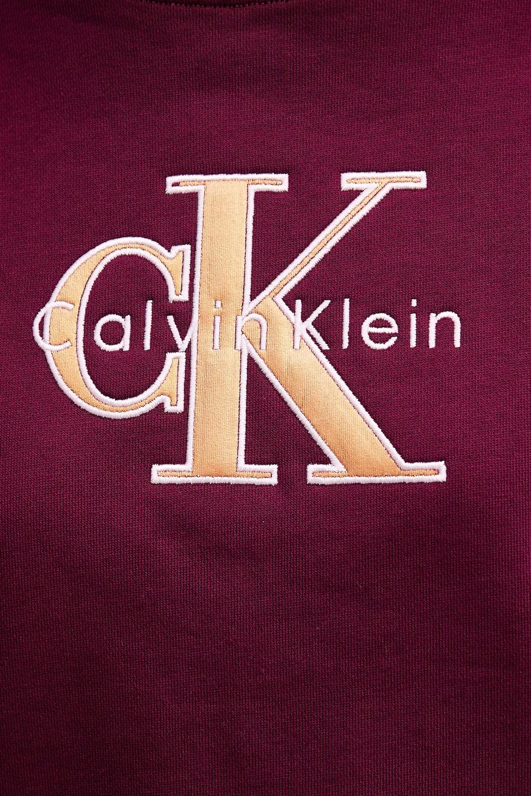 Calvin Klein Calvin Klein Kadın Normal Kalıp Pamuklu Logo İşlemeli Uzun Kollu Mor Sweatshirt LV047E825G-2E5