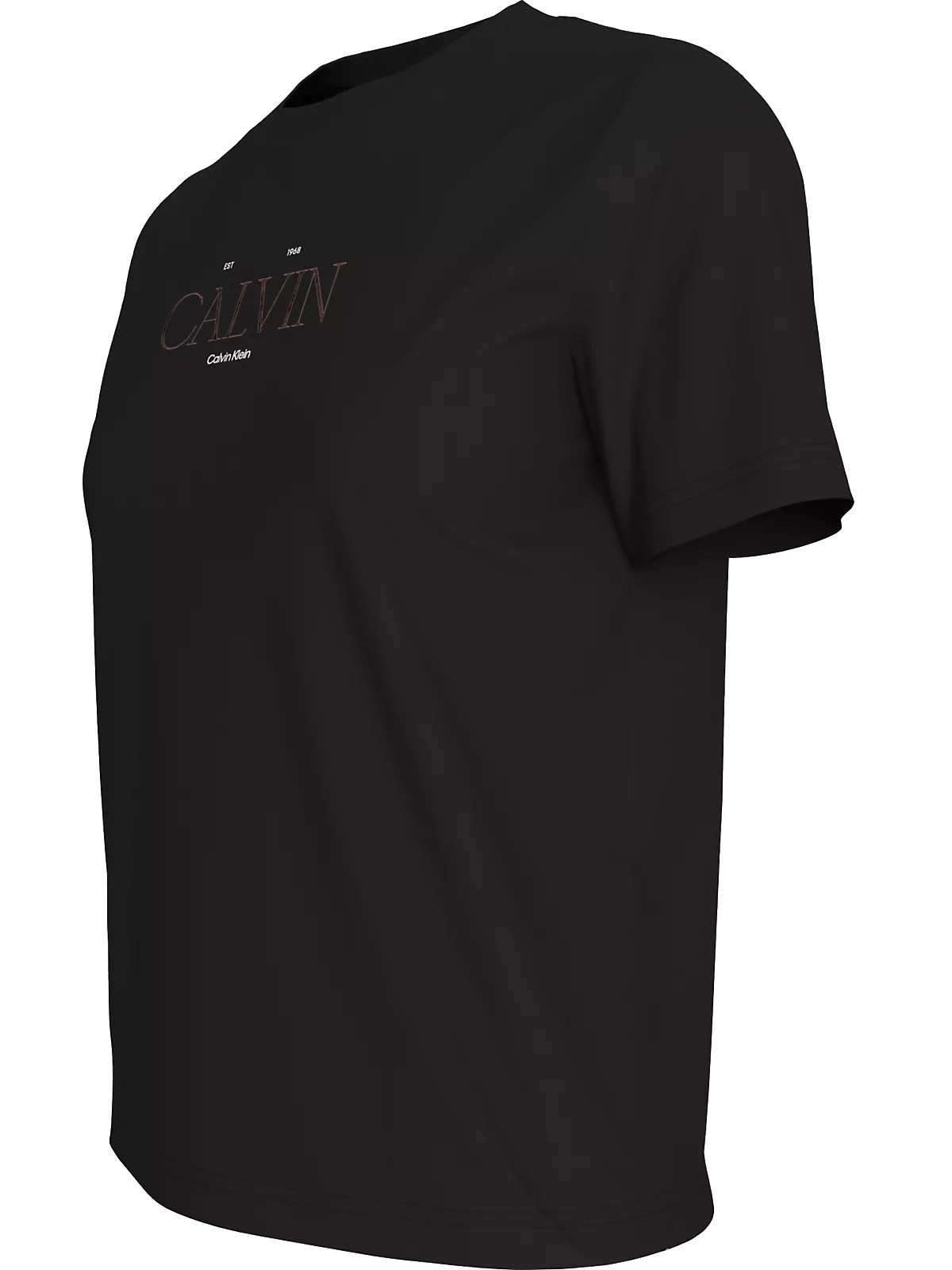 Calvin Klein Calvin Klein Kadın Normal Kalıp Logo Baskılı Pamuklu Kısa Kollu Siyah T-Shirt LV047G806G-UB1