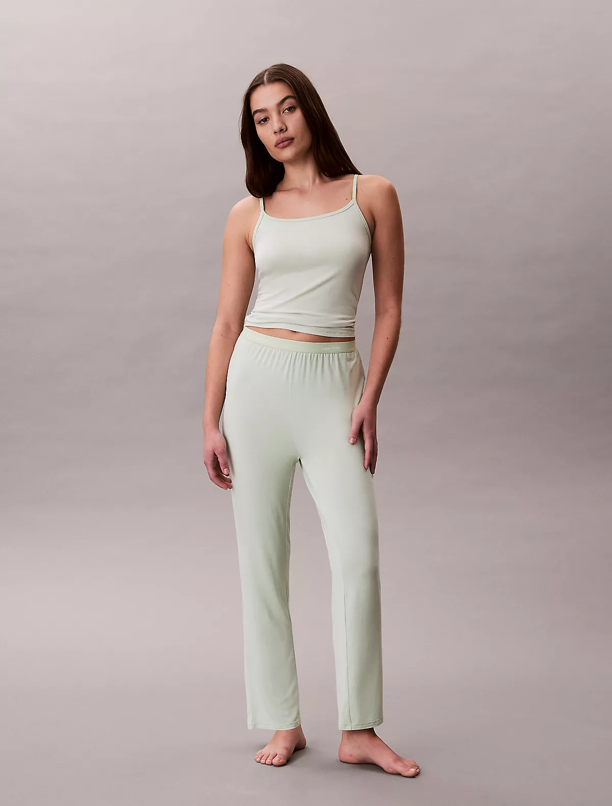Calvin Klein Calvin Klein Kadın Normal Kalıp Beli Lastikli Esnek Modal Kumaşlı Yeşil Pijama Altı 000QS7285E-492
