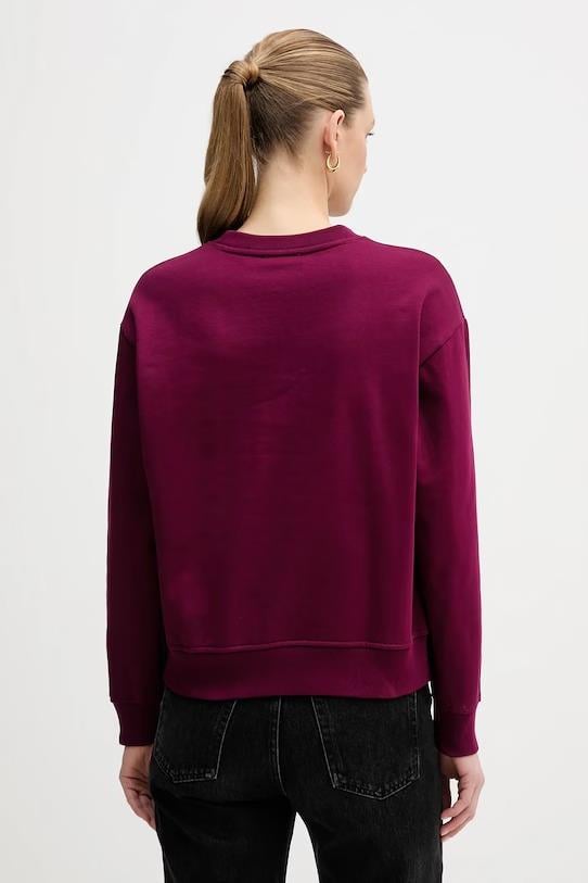 Calvin Klein Calvin Klein Kadın Normal Kalıp Pamuklu Logo İşlemeli Uzun Kollu Mor Sweatshirt LV047E825G-2E5