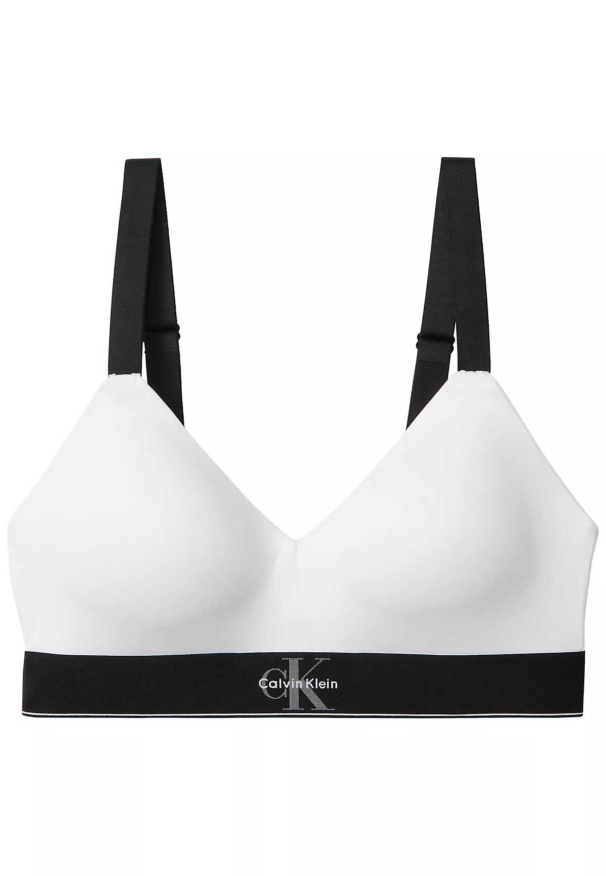 Calvin Klein Calvin Klein Kadın Pamuklu Elastik Logo Desenli Bel Bantlı Beyaz Büstiyer LV00QF8877-100