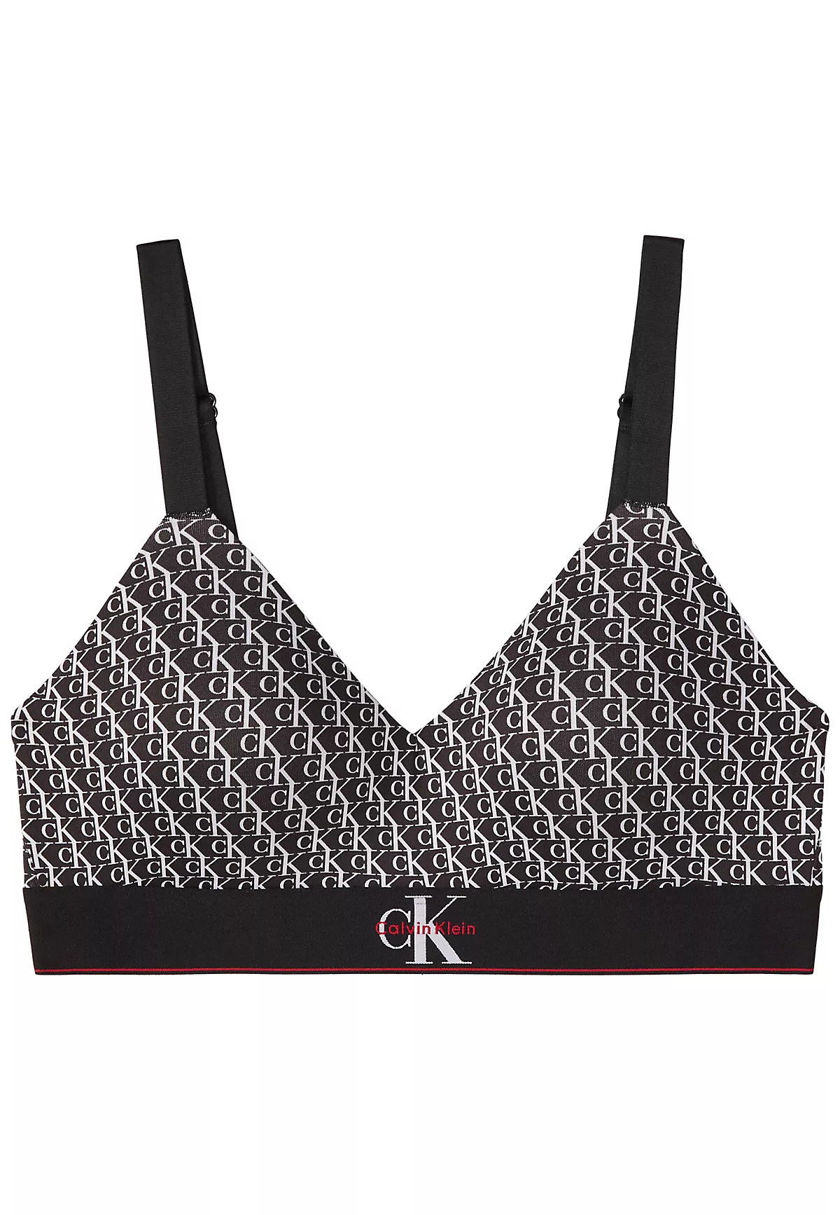 Calvin Klein Calvin Klein Kadın Pamuklu Elastik Logo Desenli Bel Bantlı Siyah Büstiyer LV00QF8877-2Y1