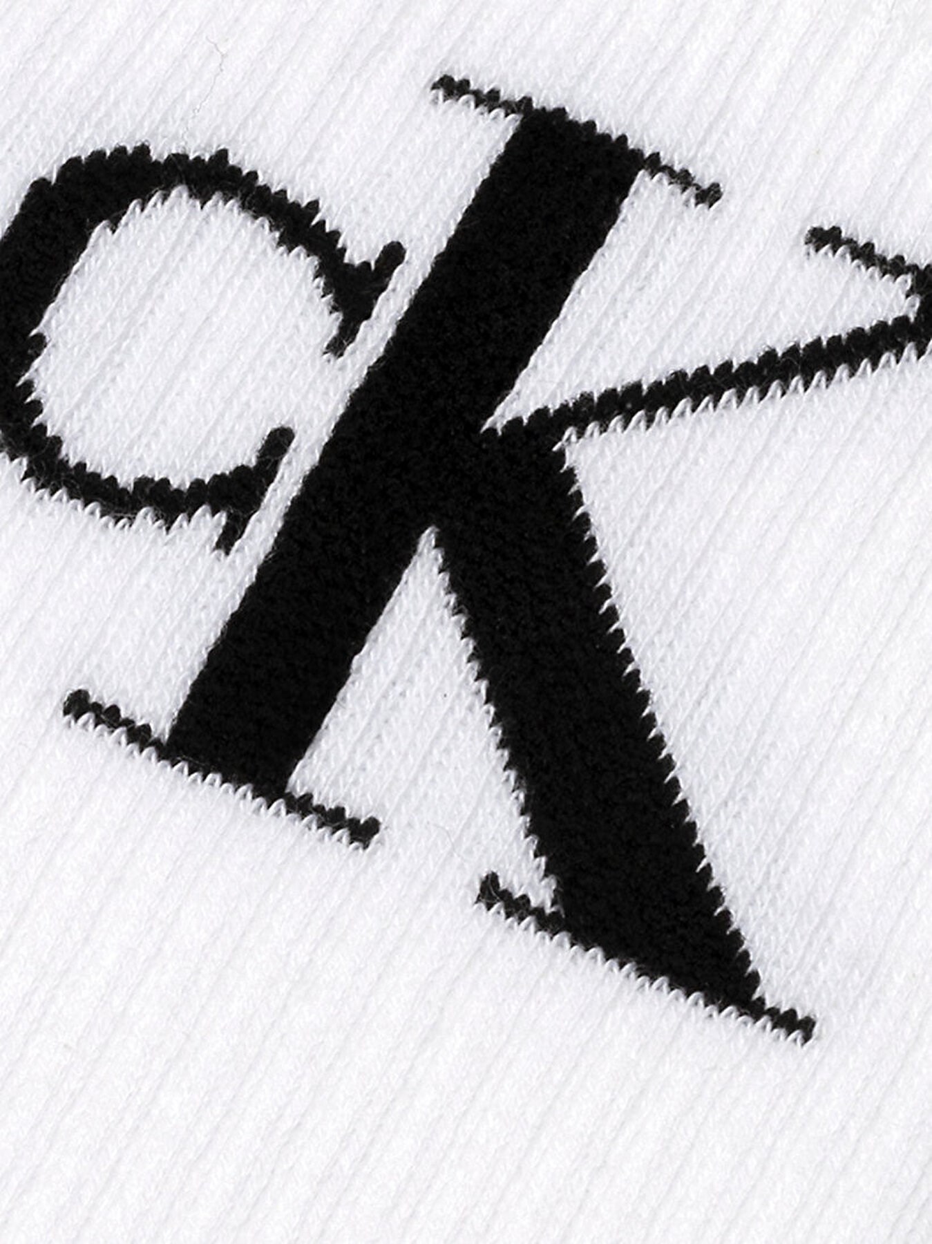 Calvin Klein Calvin Klein Kadın Pamuklu CK Logo Detaylı Uzun İkili Paket Beyaz Çorap C701228811-002