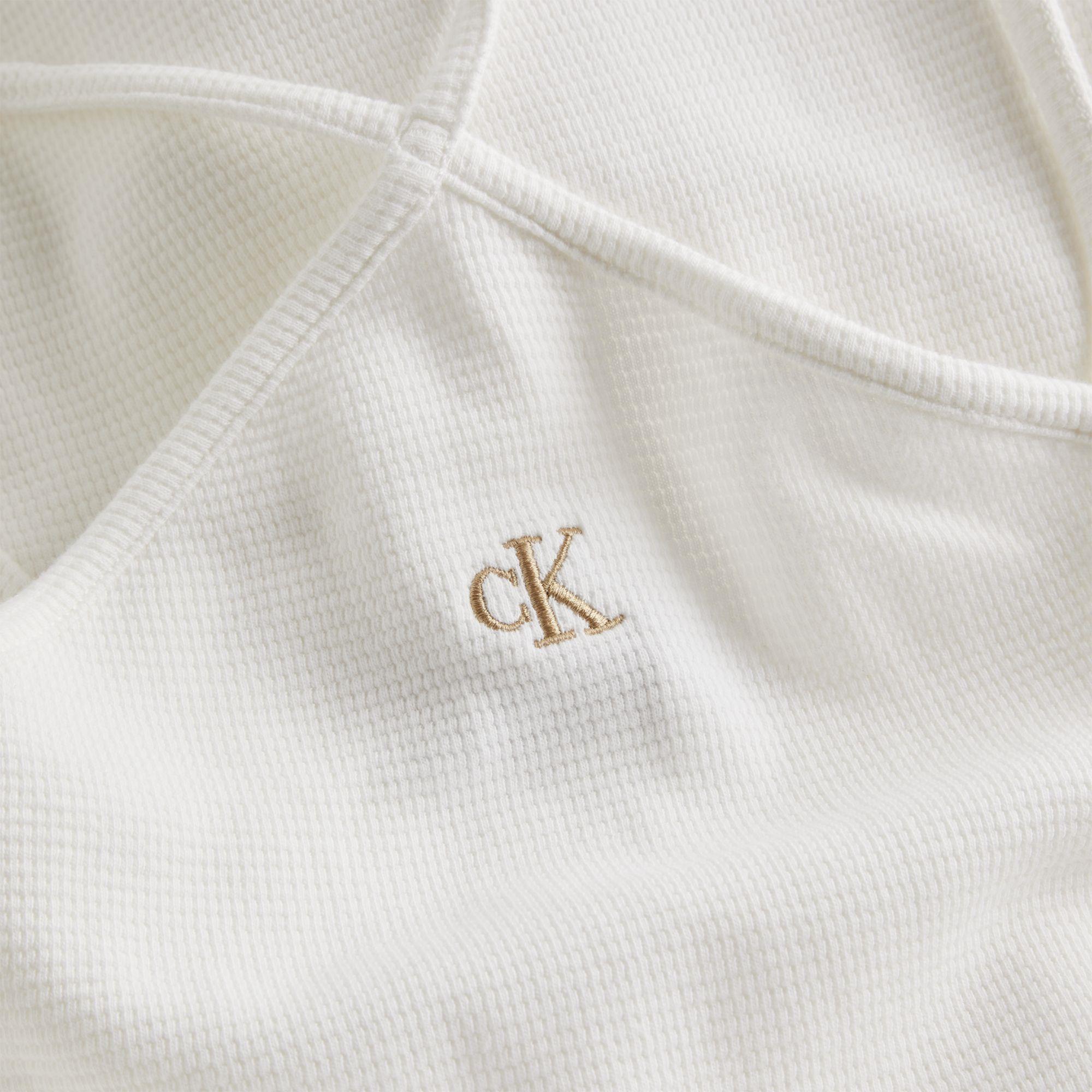 Calvin Klein Calvin Kleın Kadın Pamuklu Logo Detaylı İp Askılı Beyaz Elbise J20J220752-0IN
