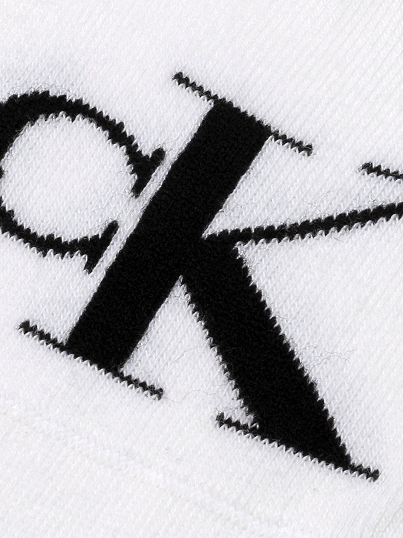 Calvin Klein Calvin Klein Kadın Pamuklu Yumuşak Kumaş CK Logo İşlemeli İkili Paket Beyaz Çorap C701228817-002