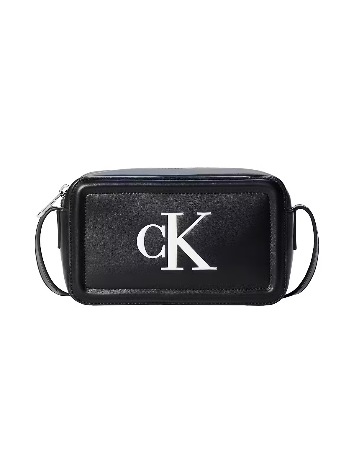 Calvin Klein Calvin Klein Kadın Parlak CK Logolu Fermuarlı Ayarlanabilir Omuz Askılı Siyah Çanta LV04F3220G-3L2