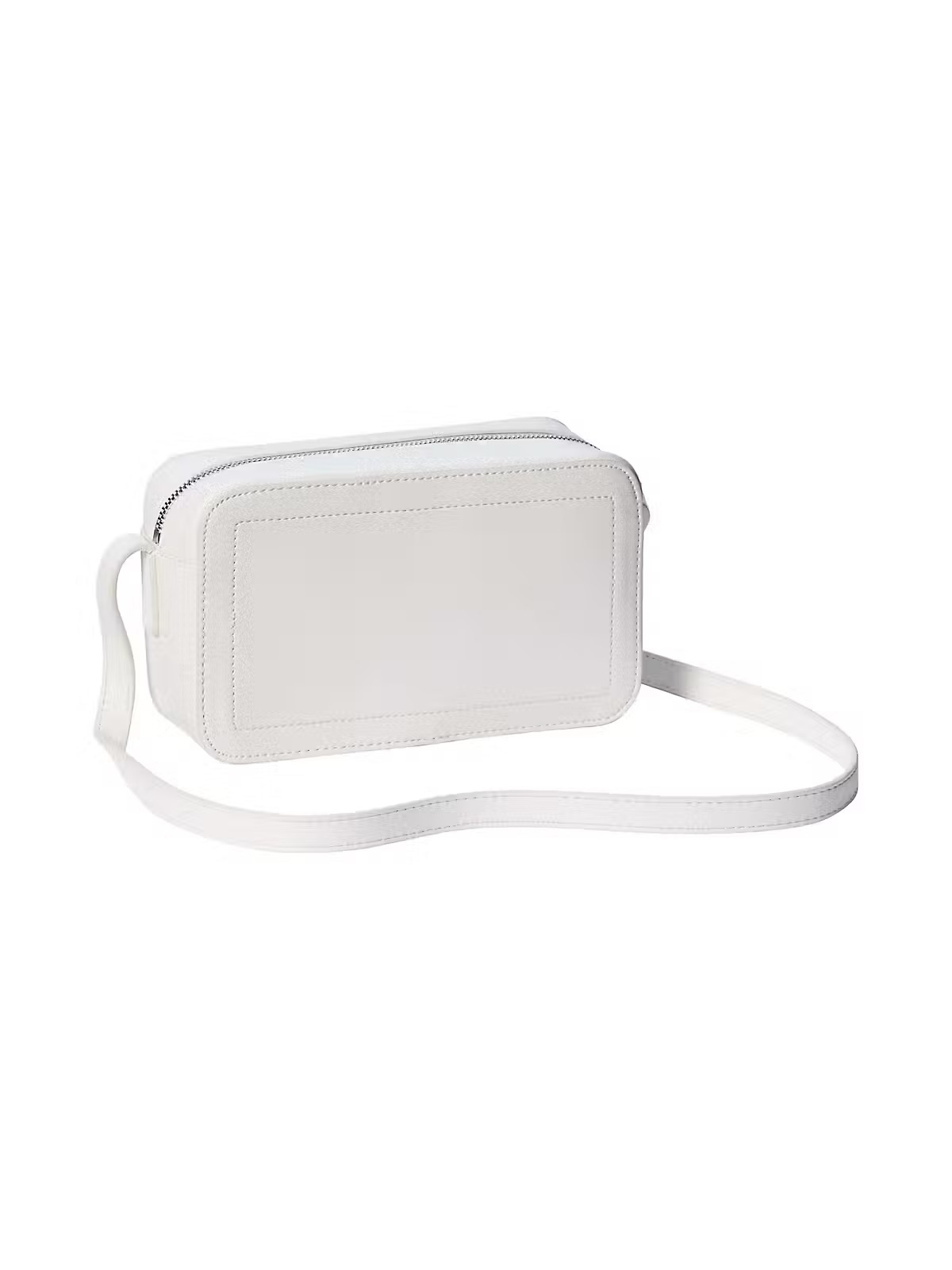 Calvin Klein Calvin Klein Kadın Parlak CK Logolu Fermuarlı Ayarlanabilir Omuz Askılı Beyaz Çanta LV04F3220G-4LX