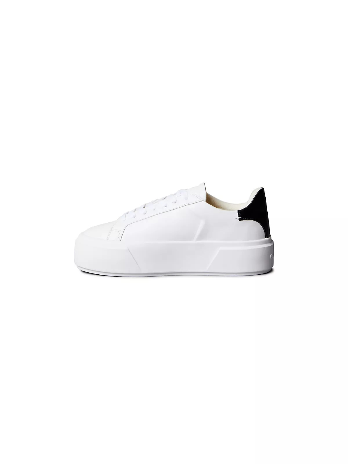 Calvin Klein Calvin Klein Kadın Platform Taban CK Logolu Deri Beyaz1 Sneaker YW0YW01928-01W