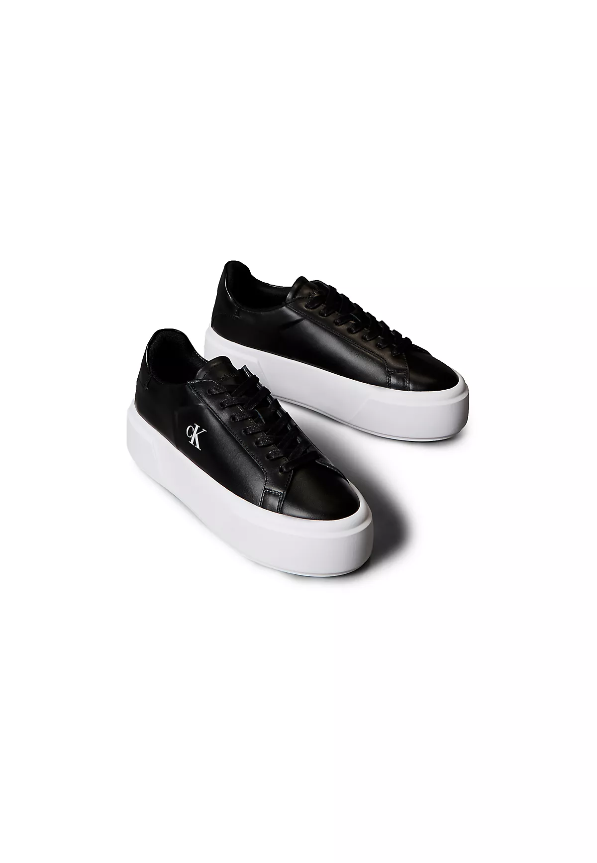 Calvin Klein Calvin Klein Kadın Platform Taban CK Logolu Deri Siyah Sneaker YW0YW01928-BEH