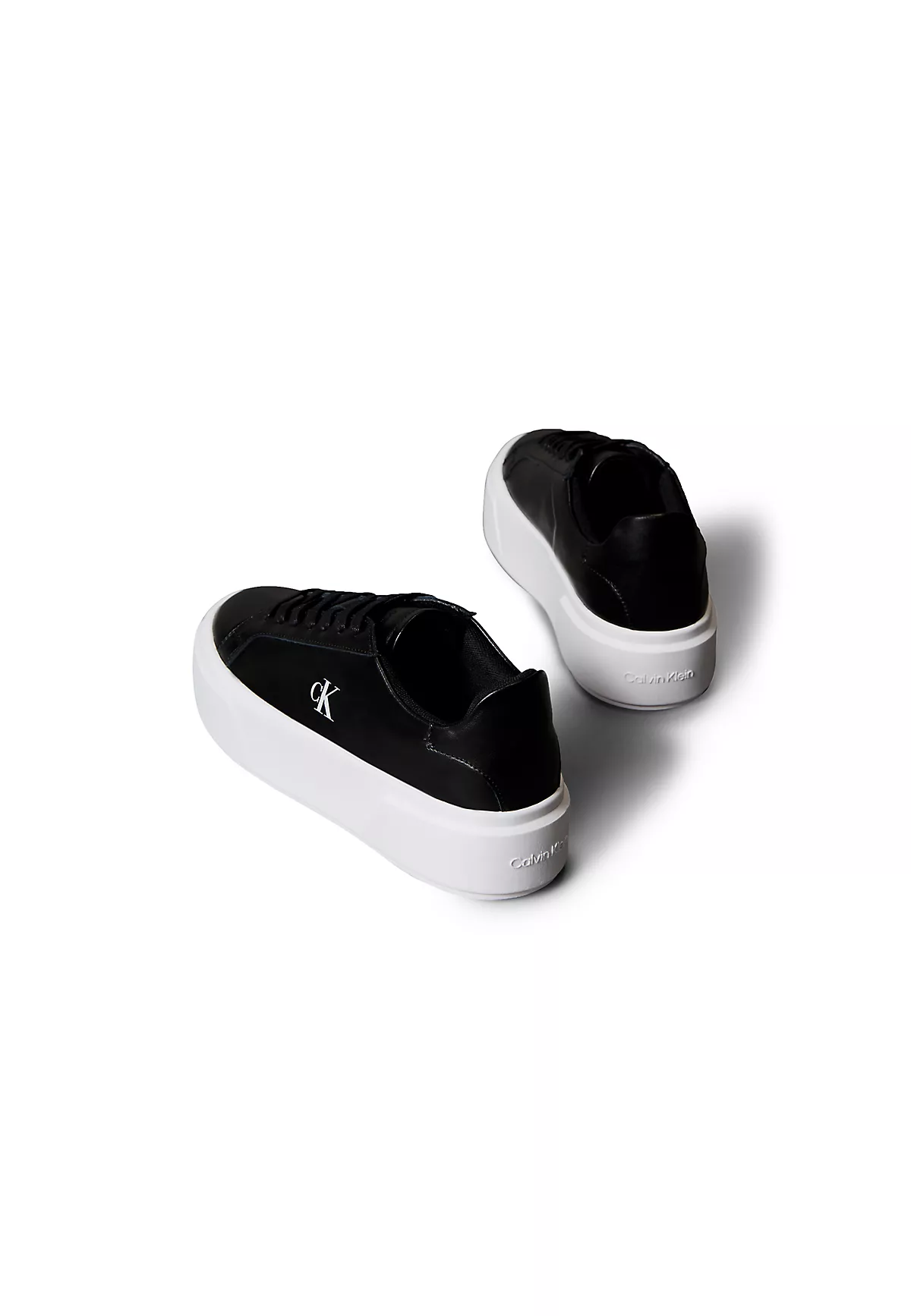 Calvin Klein Calvin Klein Kadın Platform Taban CK Logolu Deri Siyah Sneaker YW0YW01928-BEH