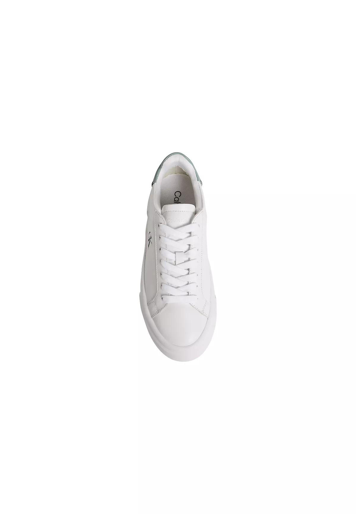 Calvin Klein Calvin Klein Kadın Platform Taban CK Logolu Deri Beyaz Sneaker YW0YW01928-05X