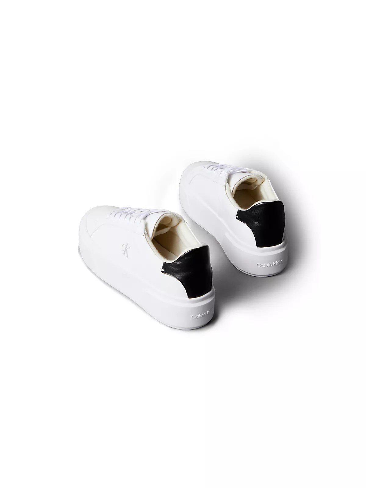Calvin Klein Calvin Klein Kadın Platform Taban CK Logolu Deri Beyaz1 Sneaker YW0YW01928-01W
