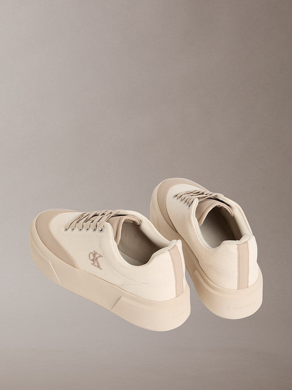 Calvin Klein Calvin Klein Kadın Platform Taban CK Logolu Bej Sneaker HW0HW02989-0GI