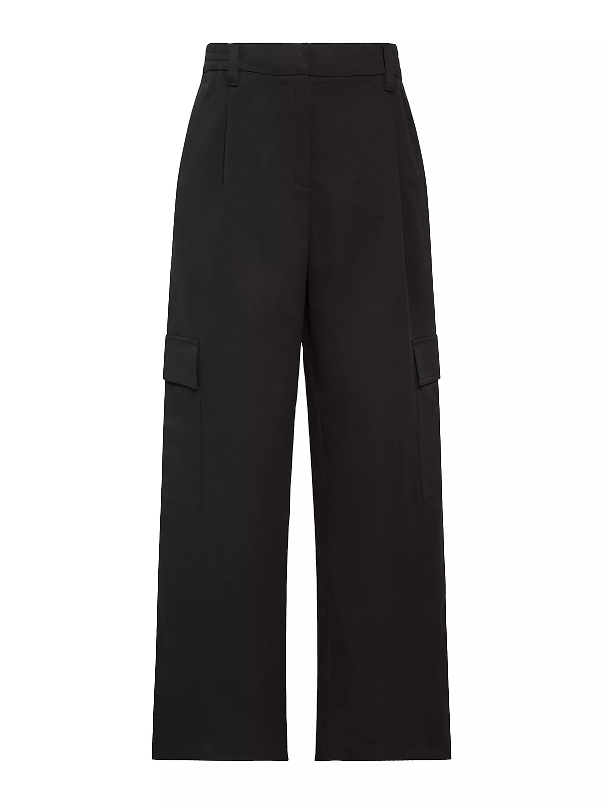 Calvin Klein Calvin Klein Kadın Rahat Kalıp Beli Lastikli Cep Detaylı Geniş Paçalı Siyah Pantolon LV047F623G-UB1