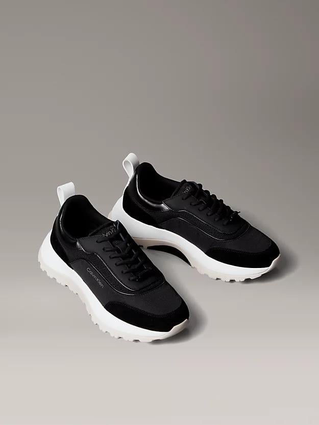 Calvin Klein Calvin Klein Kadın Rahat Yüksek Taban Süet Detaylı Siyah Sneaker HW0HW02487-0GM