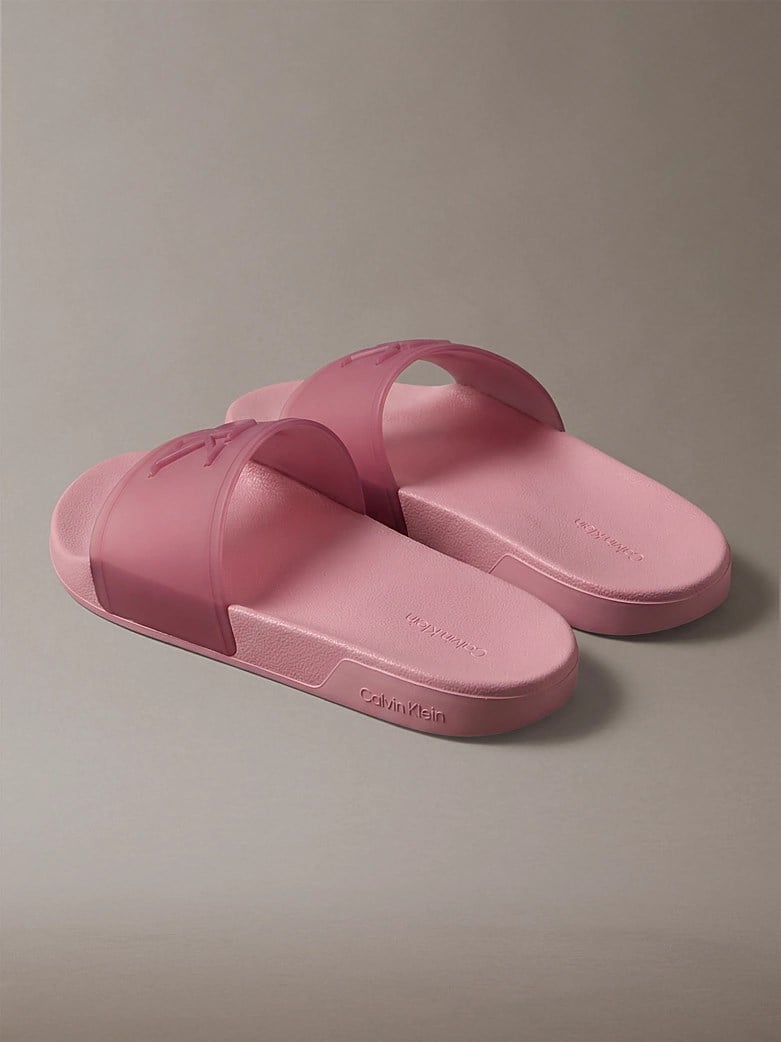 Calvin Klein Calvin Klein Kadın Rahat Taban Logo Dokulu Pembe Terlik HW0HW02959-VCE