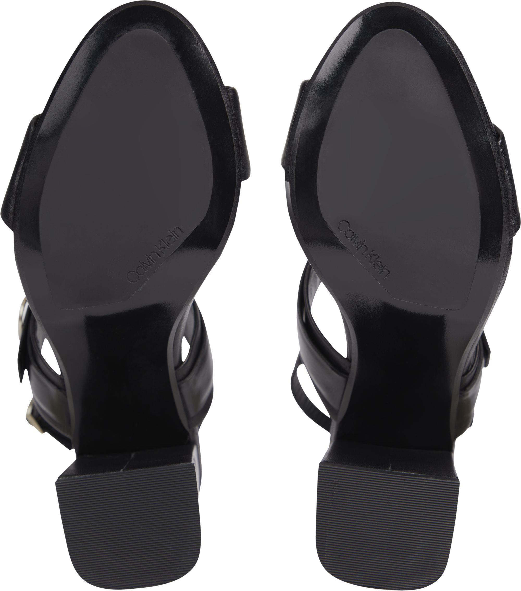 Calvin Klein Calvin Kleın Kadın Rahat Deri Topuklu Siyah Sandalet HW0HW01486-BEH