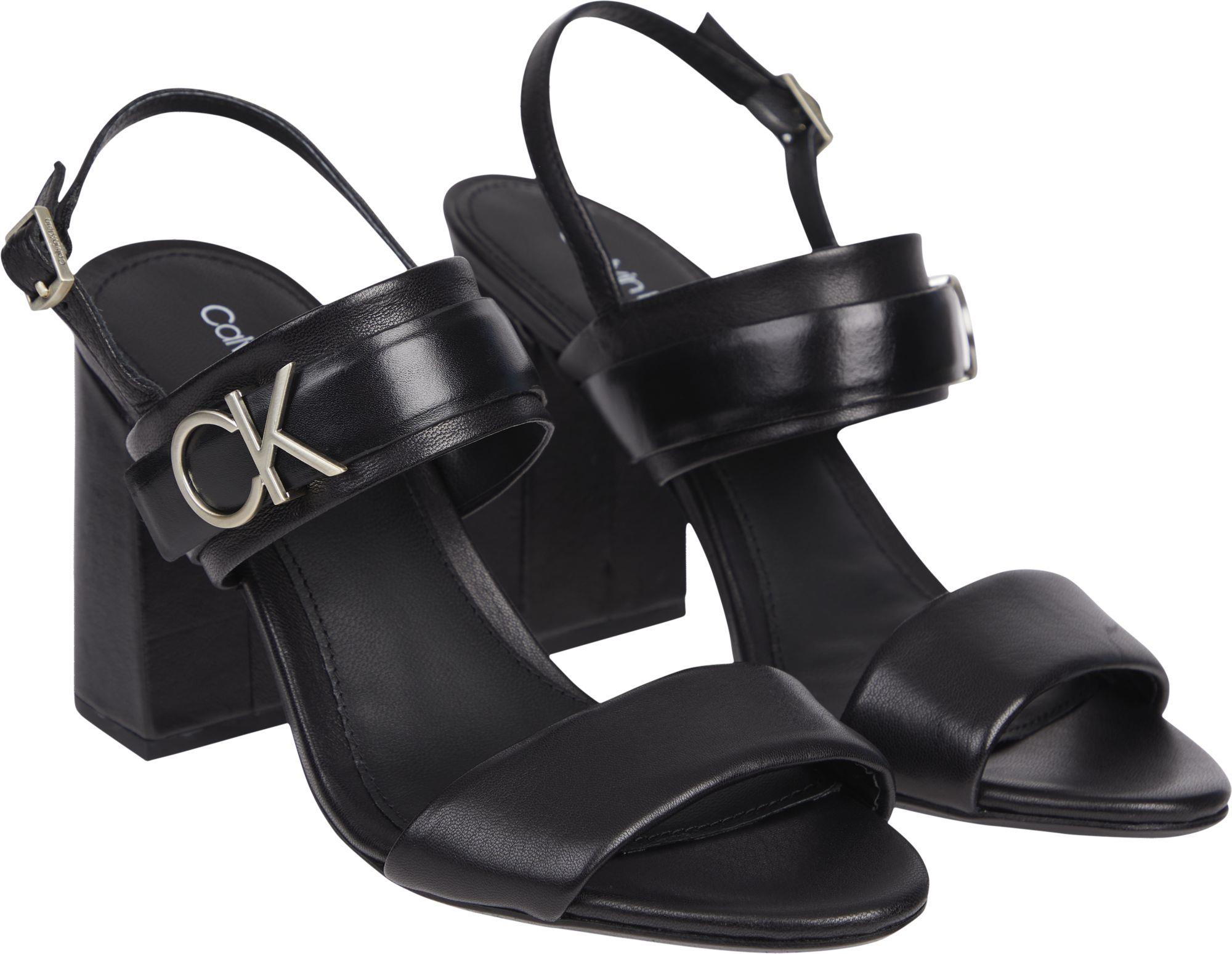 Calvin Klein Calvin Kleın Kadın Rahat Deri Topuklu Siyah Sandalet HW0HW01486-BEH