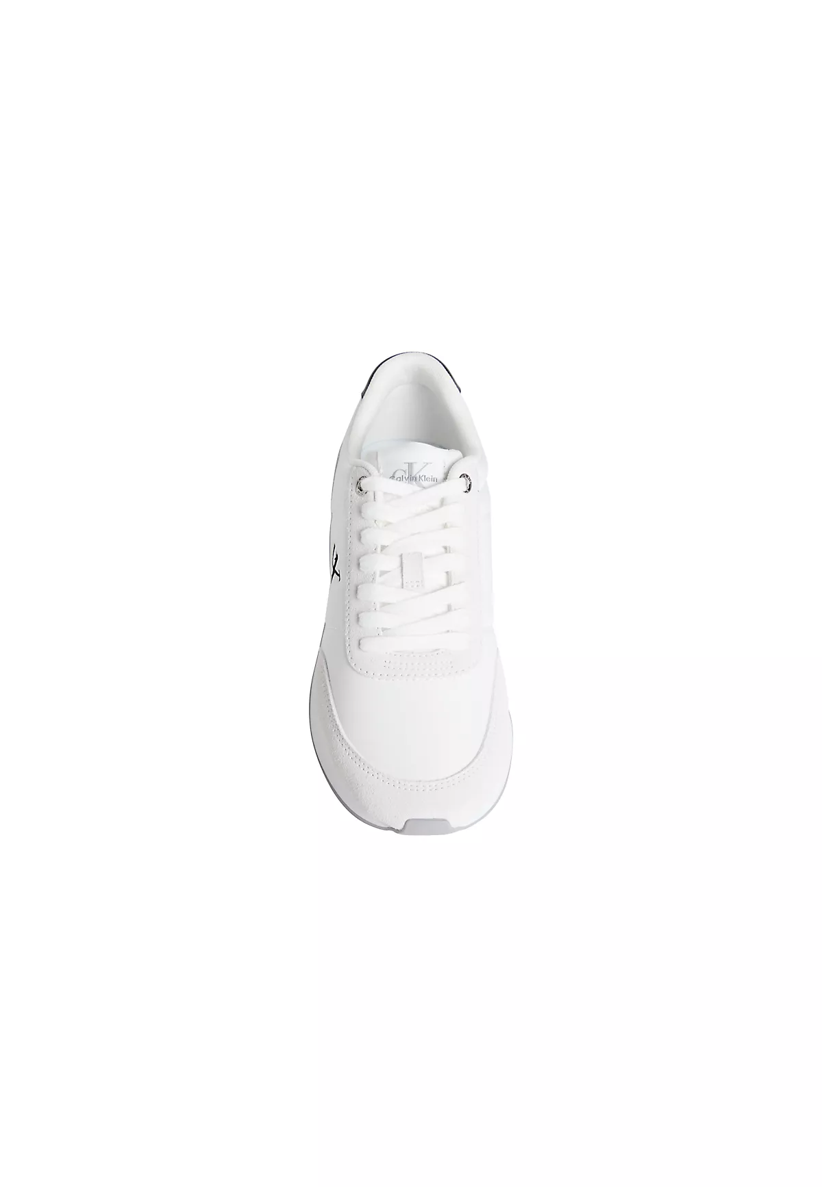 Calvin Klein Calvin Klein Kadın Rahat Taban Bağcıklı Deri Düz Taban Beyaz Sneaker YW0YW01990-01W