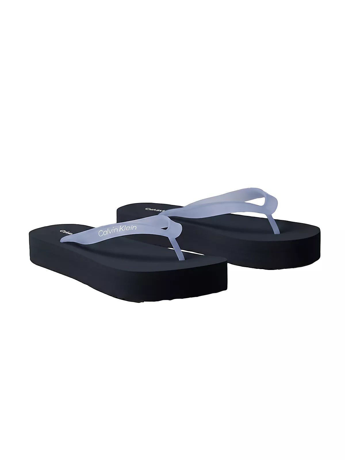 Calvin Klein Calvin Klein Kadın Rahat Taban Deri CK Desen Günlük Kullanım Mavi Terlik HW0HW03120-CIY