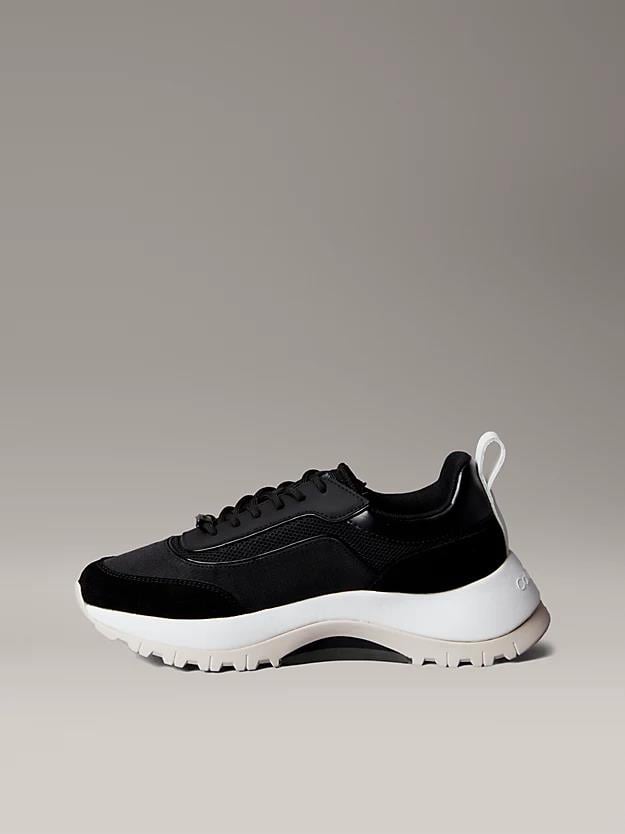 Calvin Klein Calvin Klein Kadın Rahat Yüksek Taban Süet Detaylı Siyah Sneaker HW0HW02487-0GM