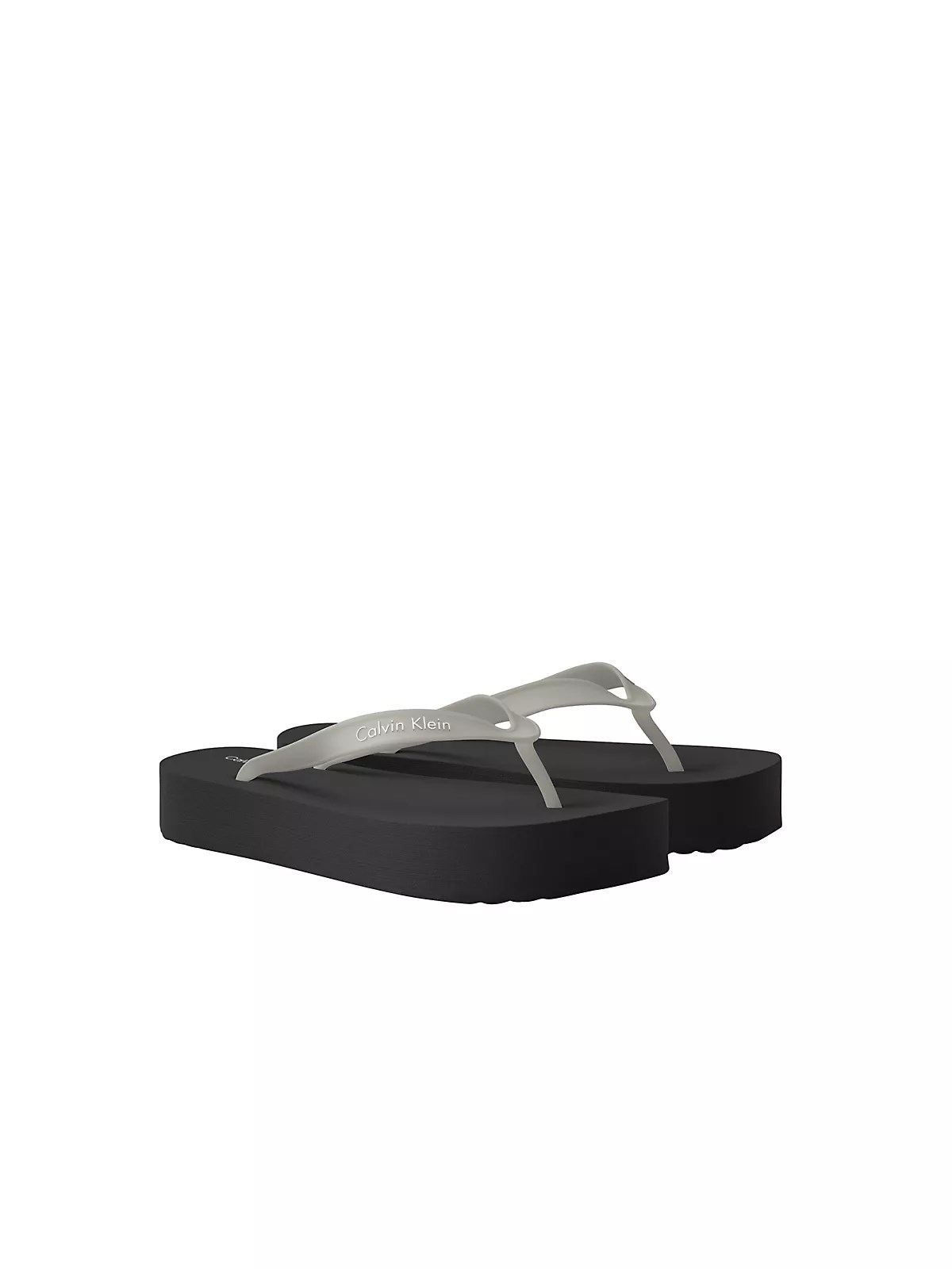 Calvin Klein Calvin Klein Kadın Rahat Taban Deri CK Desen Günlük Kullanım Siyah Terlik HW0HW03120-06Y